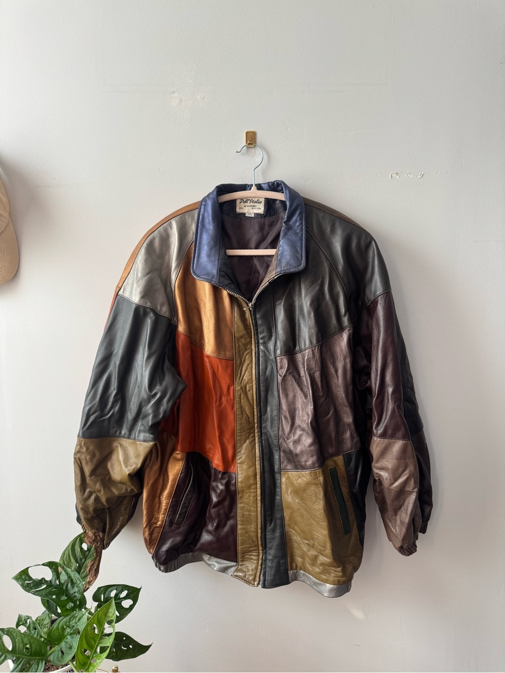 Vintage Pell’ Italia By Sandro Leather Patchwork Jacket - Made in USA